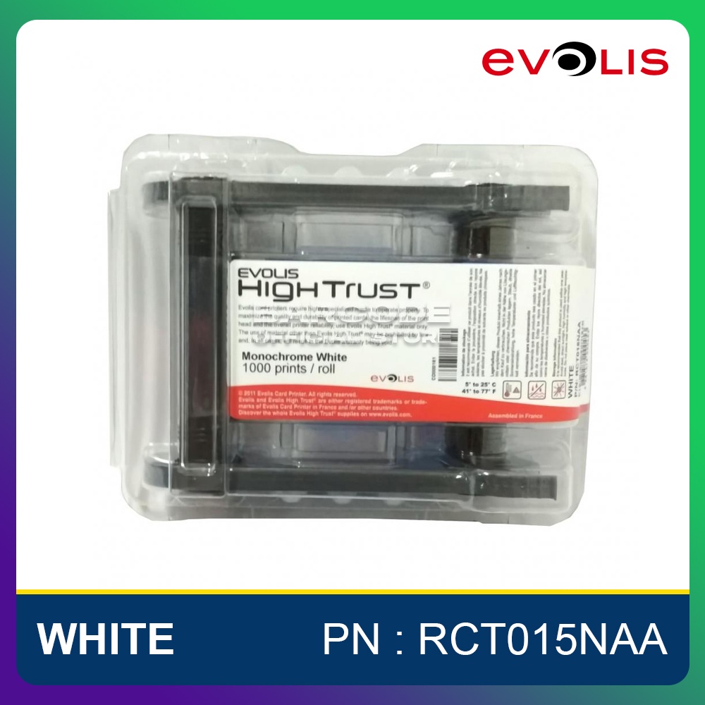 Jual RIBBON EVOLIS ZENIUS PRIMACY - MONOCHROME WHITE PUTIH 1000 SISI ...