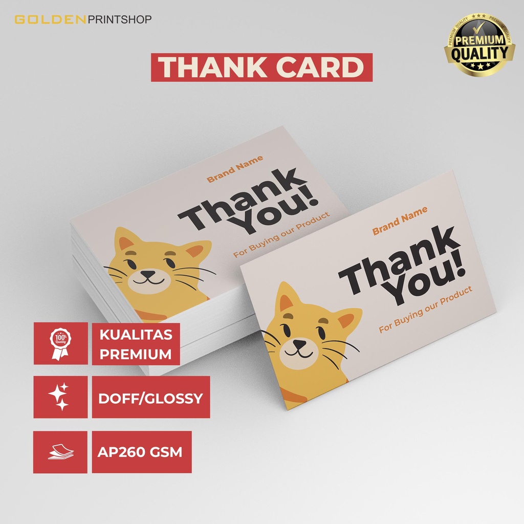 Jual THANKS CARD | KARTU UCAPAN | KARTU UCAPAN CUSTOM | Shopee Indonesia