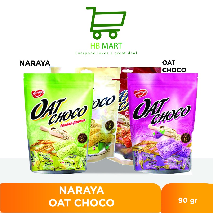 Jual NARAYA OAT CHOCO 90g-100g - PANDAN / ORI / CHOCOLATE / SWEET ...