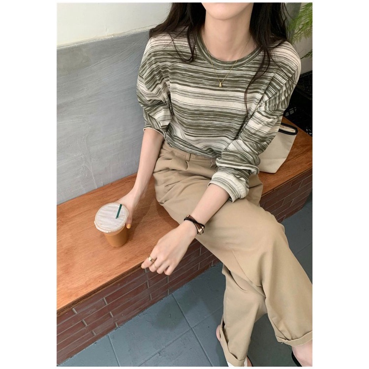 T-Shirt Lengan Panjang Estelle Salem