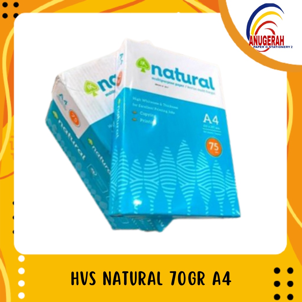 Jual KERTAS HVS Natural A4 70 GR MURAH (RIM) | Shopee Indonesia