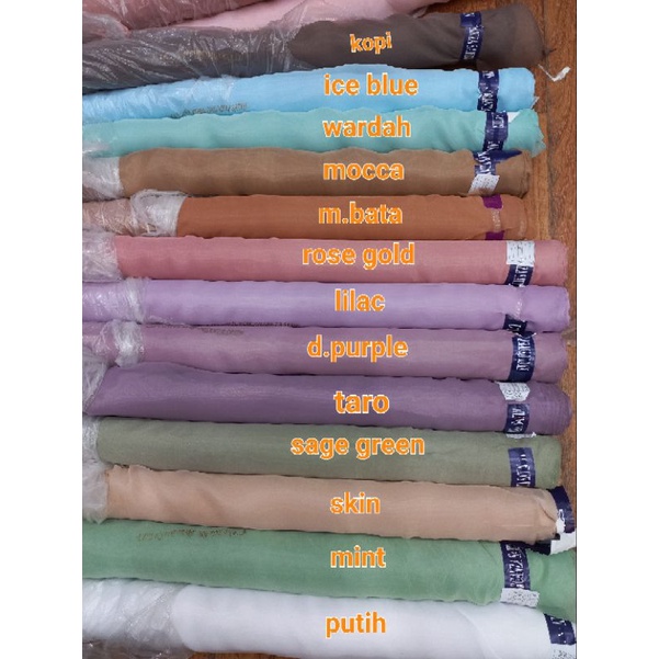 Jual ORGANZA SILK/ORGANDY SATEN/ORGANDI KOREA (ket.harga peR-0,50mtr ...