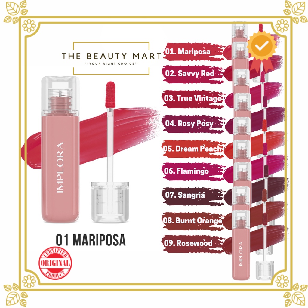 Jual Implora Jelly Tint glossy Lip Tint 9 Colors Shopee Indonesia