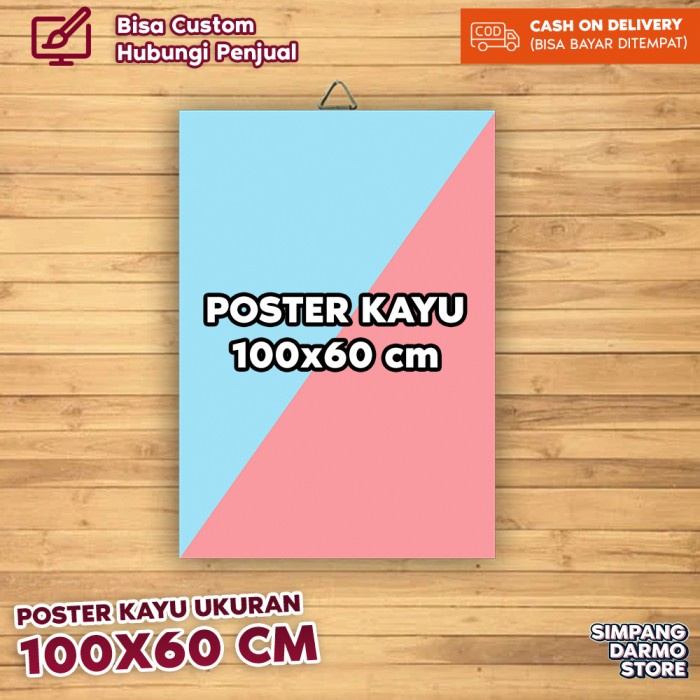 Jual Poster Kayu Custom Ukuran Kotak 60x100 cm Bisa Request Shopee