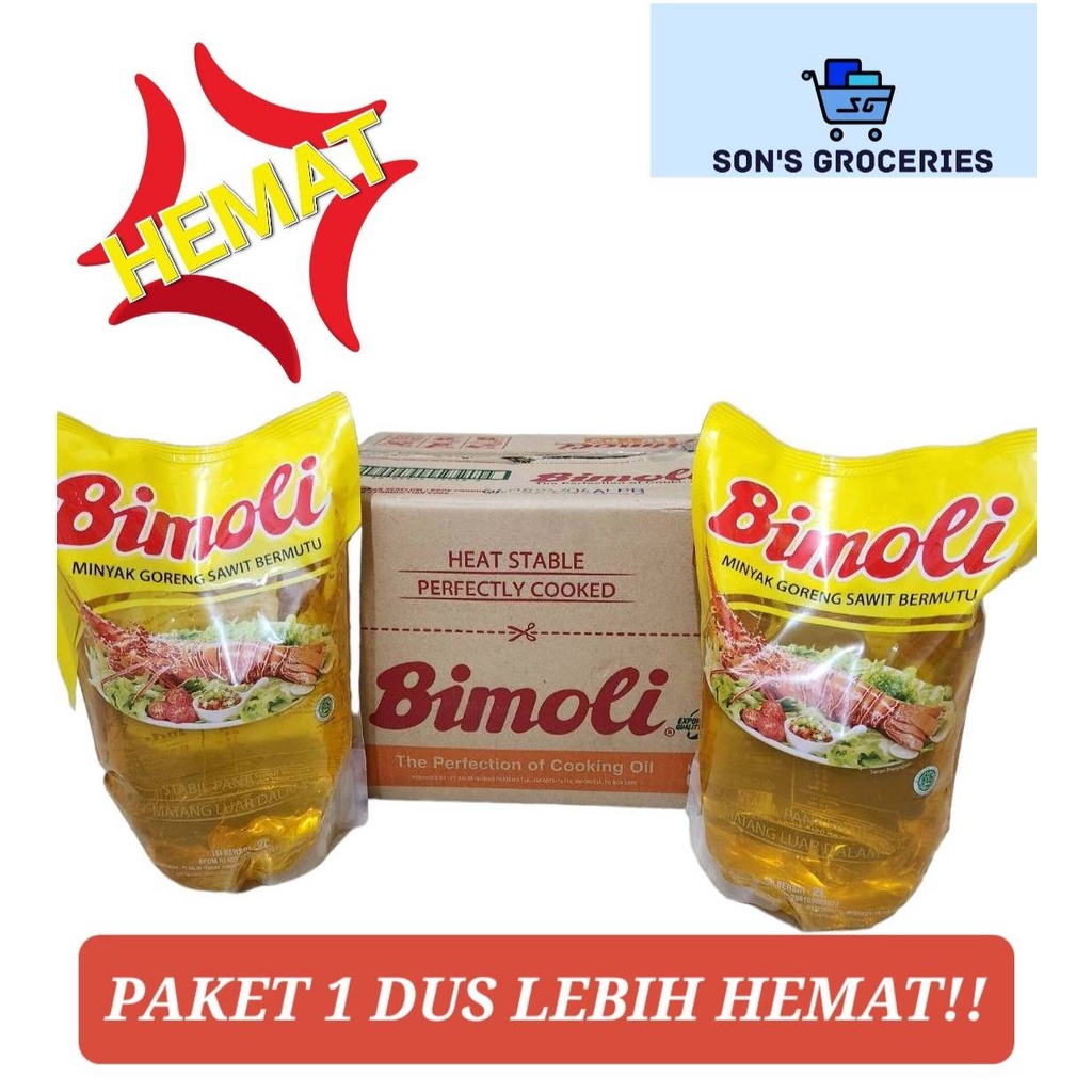 Jual Minyak Goreng Bimoli Klasik 2 liter (1 DUS = ISI 6 PCS) | Shopee ...