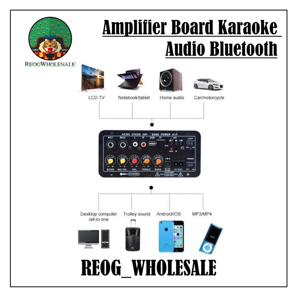 Jual 5inci 4-10 inci 10 inci Amplifier Board Karaoke Audio Bluetooth ...