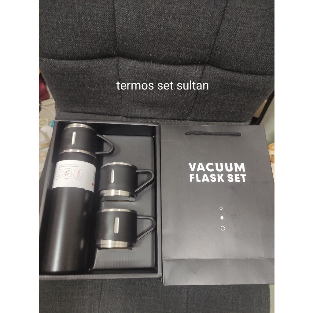 Jual thermos sultan set 500 ml plus gelas 3 buah promosi sus 304 ...