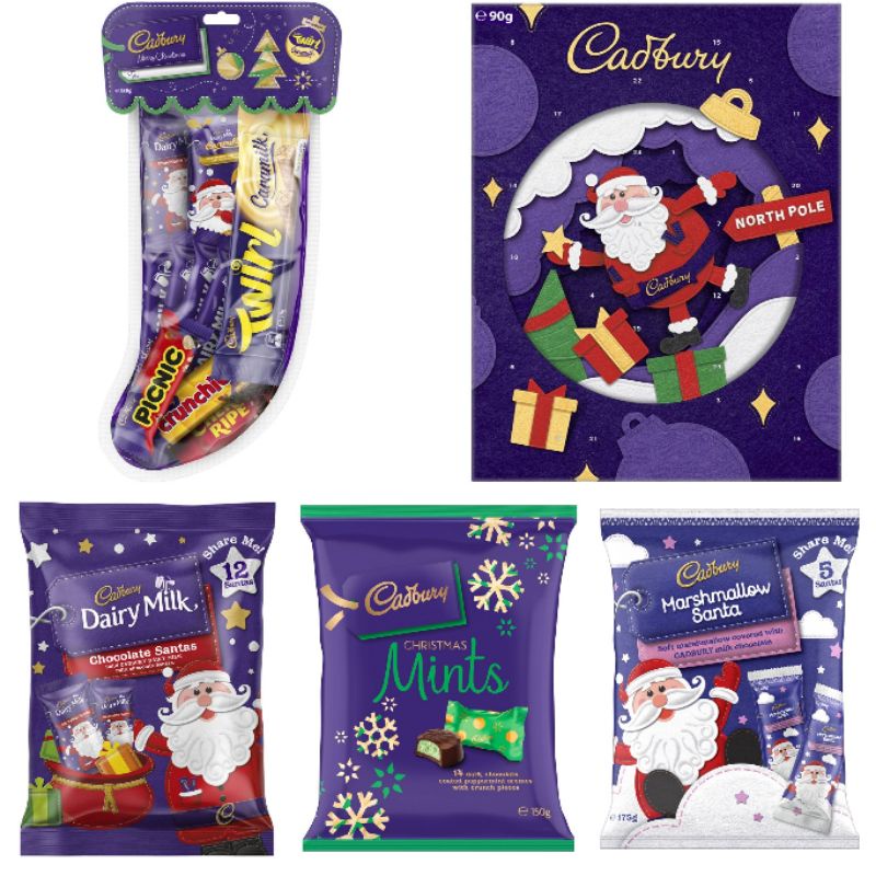 Jual Cadbury Australia Chocolate Milk Marshmallow Santa Christmas Edition/Cadbury Australia