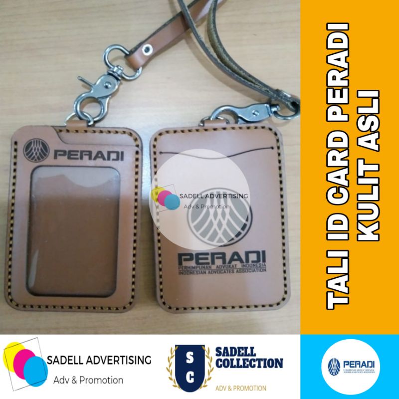 Jual Tali Id Card PERADI Kulit Asli Id Card PERADI Kulit Asli Nametag ...