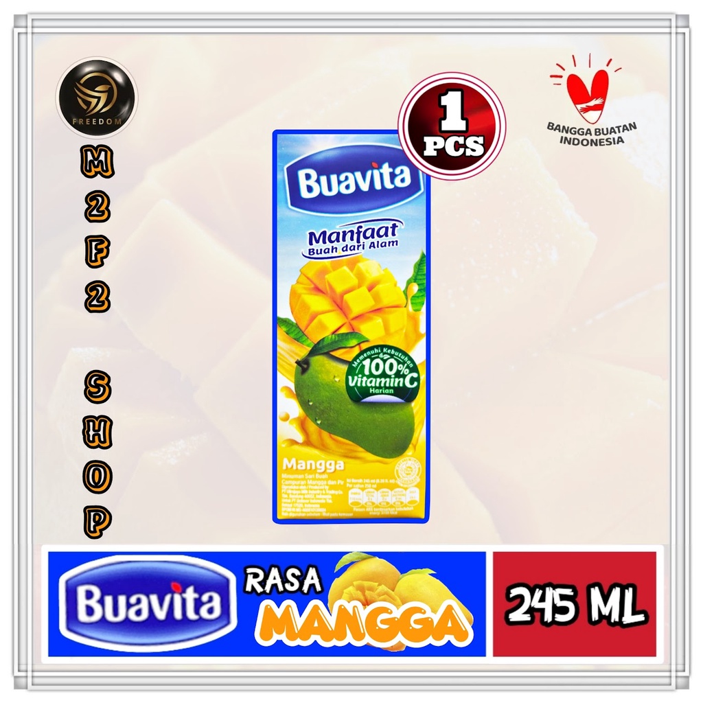 Jual Jus Buavita Rasa Mangga Kotak | Juice Mango - 245 ml (Kemasan ...