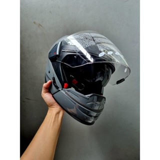 Jual Pre Order Zeus Zs C Grey Glossy Modular Double Visor Bisa