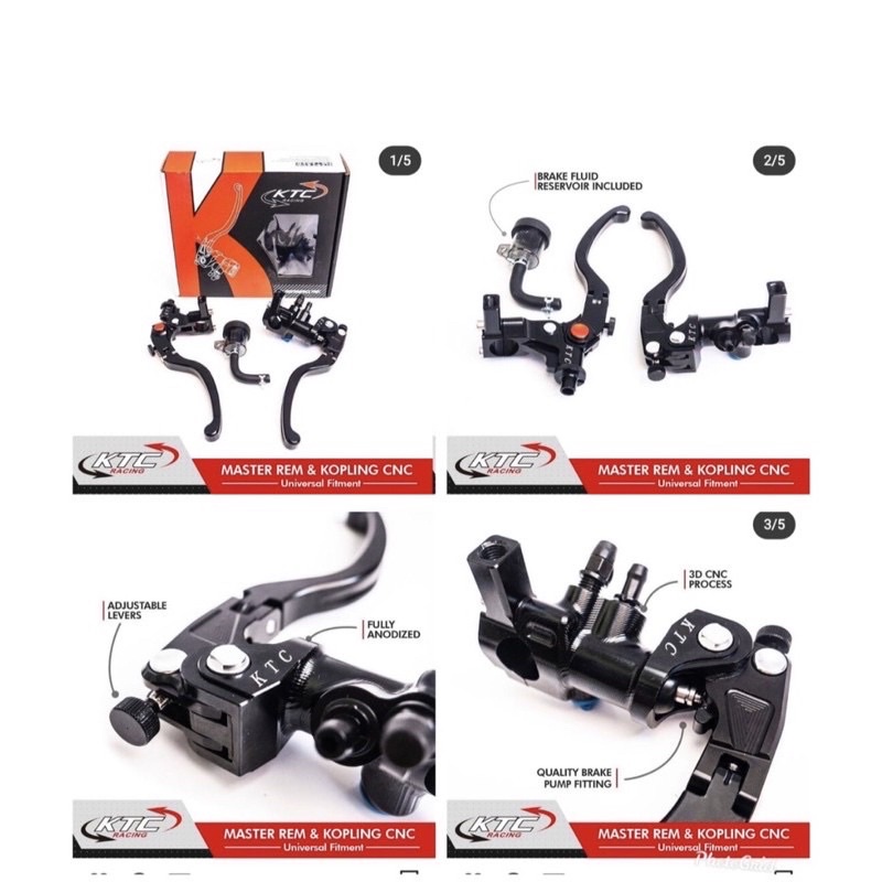Jual Master Rem Ktc Racing Tabung Single + Kopling Handle Universal ...