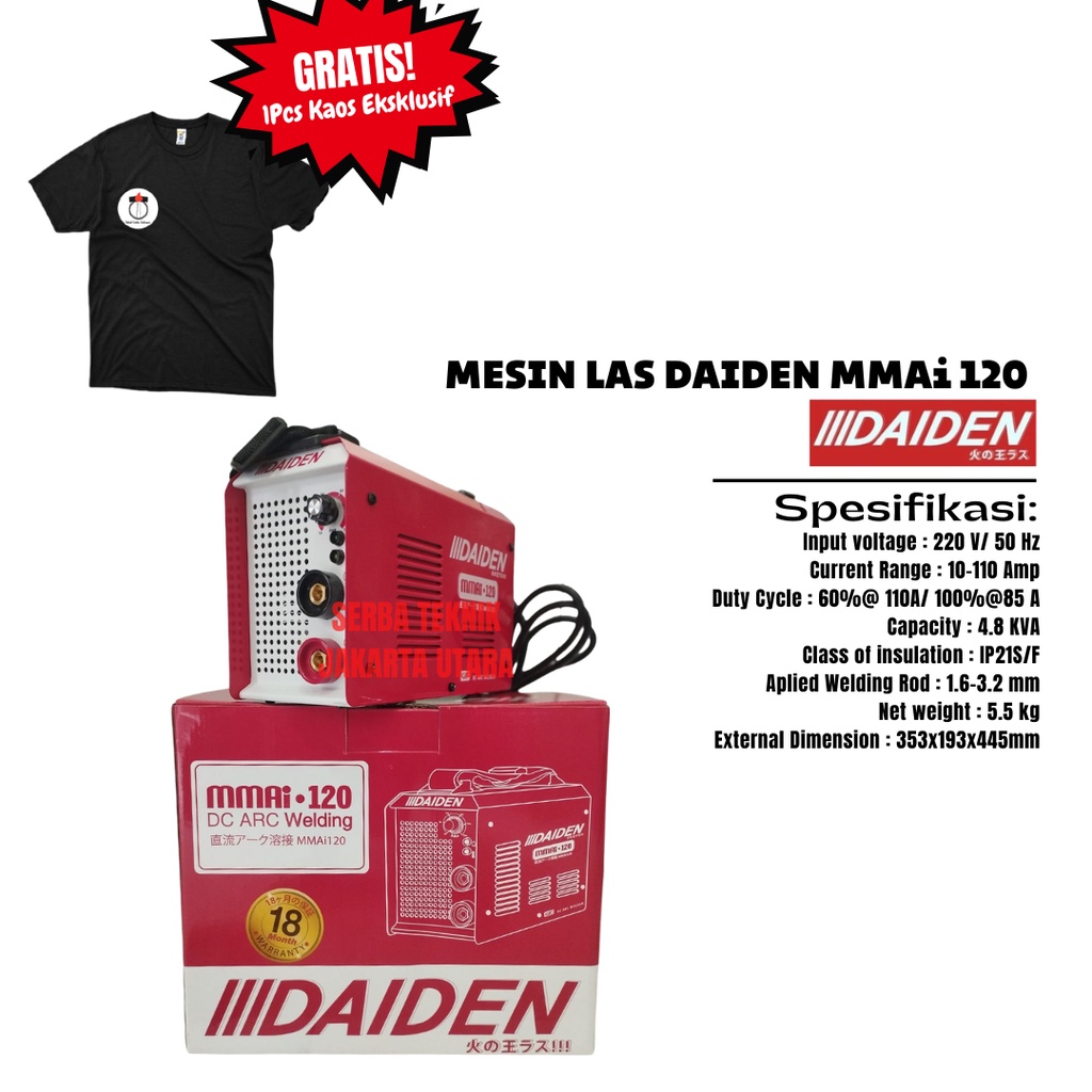 Jual Mesin Las Listrik Mma Daiden Trafo Las Inverter Mmai Watt Shopee Indonesia