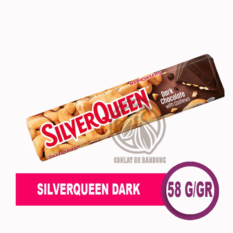 Jual SILVER QUEEN DARK CHOCOLATE 58 GRAM, SILVERQUEEN DARK COKLAT 58GR ...