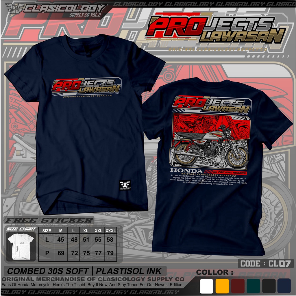 Jual Kaos Gl Pro Kaos Herex Kaos Honda Gank Kaos Clasicology Cl07