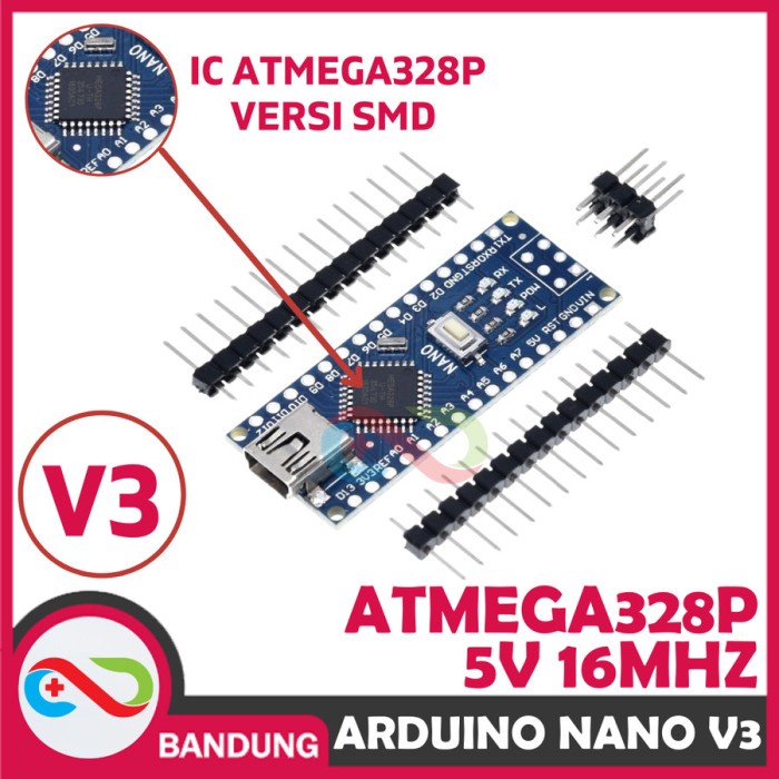 Jual Nano V3 Atmega328p Pu 5v Arduino Nano Atmega328 Tanpa Kabel Data Mini Usb Shopee Indonesia 1680