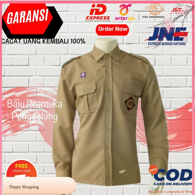 Jual Baju Seragam Sekolah Pramuka Penggalang Saku 2 Atas Lengan Panjang Sd Smp Sma Penggalang 