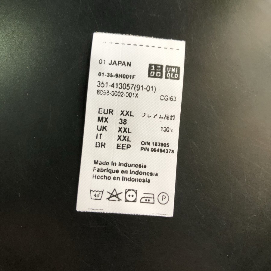 Jual Washtag UNIQLO care label washing UNIQLO label washing care UNIQLO