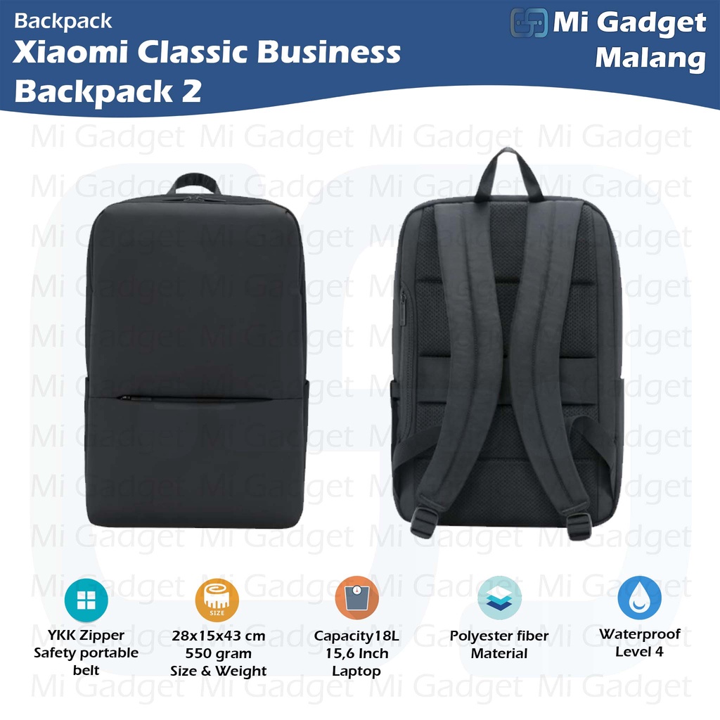 Jual Classic Business Backpack 2 Tas Ransel Kerja Pria | Shopee Indonesia