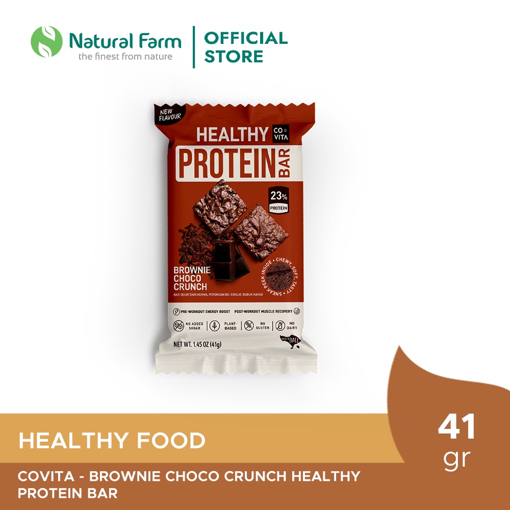 Jual Covita Brownie Choco Crunch Healthy Protein Bar 41gr Shopee