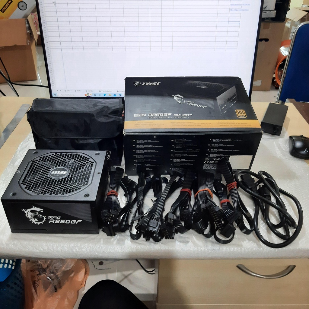 Jual Power Supply MSI MPG A850GF 850 Watt 850W 80 Plus Gold Full
