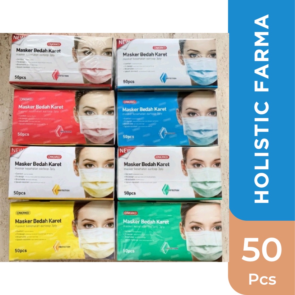 Jual Masker Bedah Medis Karet OneMed 3PLY Earloop 1 Box 50pcs | Shopee ...