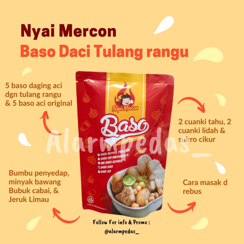 Jual Bakso Daci Nyai Mercon Daging Aci Tulang Rangu Tetelan Sapi Agen