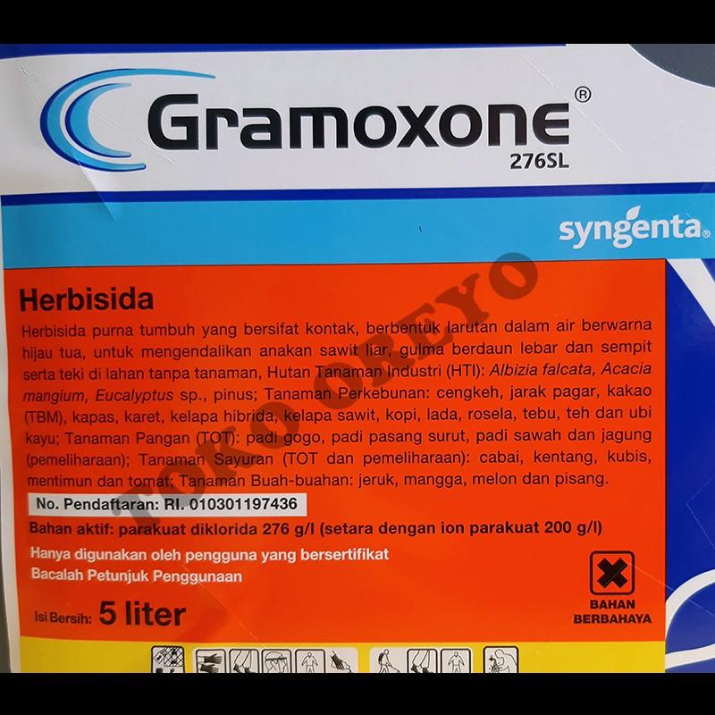 Jual Gramoxone 276sl 5 Liter Herbisida Racun Pembasmi Rumput Gulma