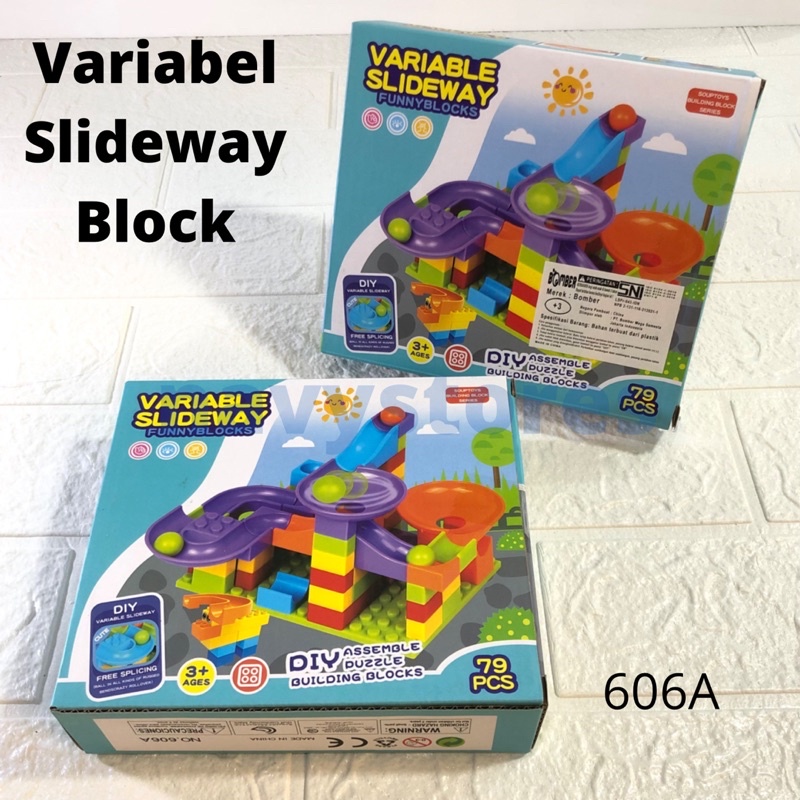 Jual MAINAN ANAK 606A VARIABLE SLIDEWAY BLOCKS DIY ASSEMBLE PUZZLE ...