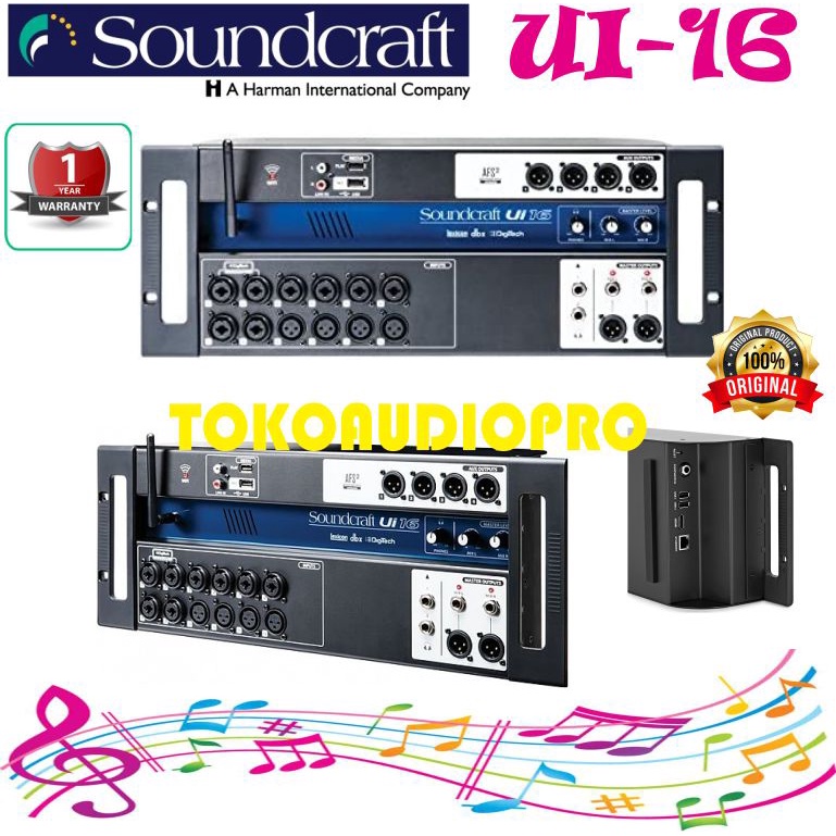 Jual Soundcraft Ui16 Digital Mixer with WiFi Router UI16 Mixer