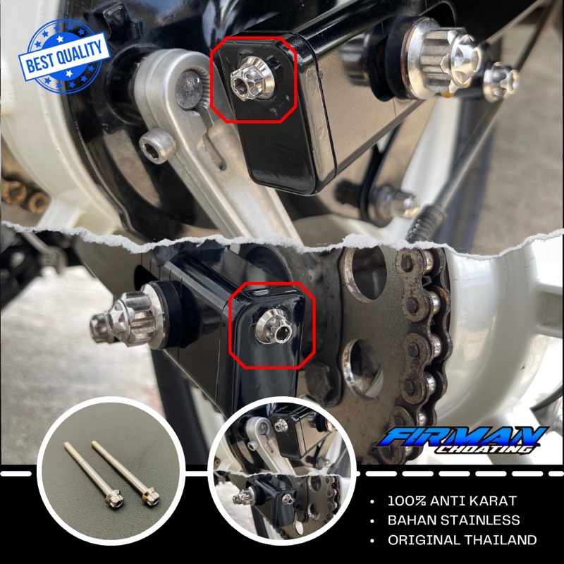 Jual PROBOLT BAUT STELAN RANTAI ARM BPRO F1ZR M6x70 DRAT 10 7CM 1 KUNCI ...