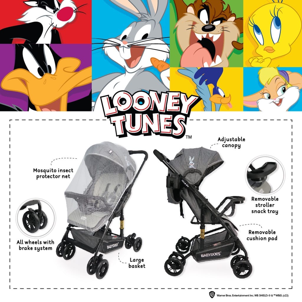 Jual Kereta Dorong BabyDoes Olla R+ Looney Tunes / Stroller BabyDoes ...