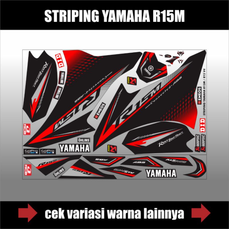 Jual STRIPING YAMAHA R15 V4 RACING / DECAL STICKER R15M GRAFIS CUSTOM ...