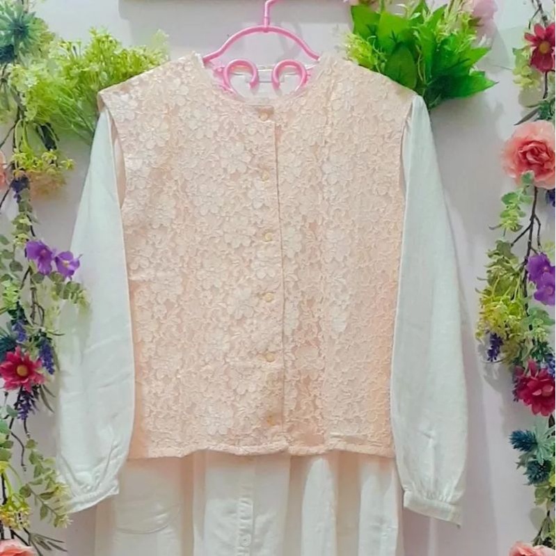 Jual ayobelilagi - BAJU vest lace vest pink vest rompi pink rompi lace ...