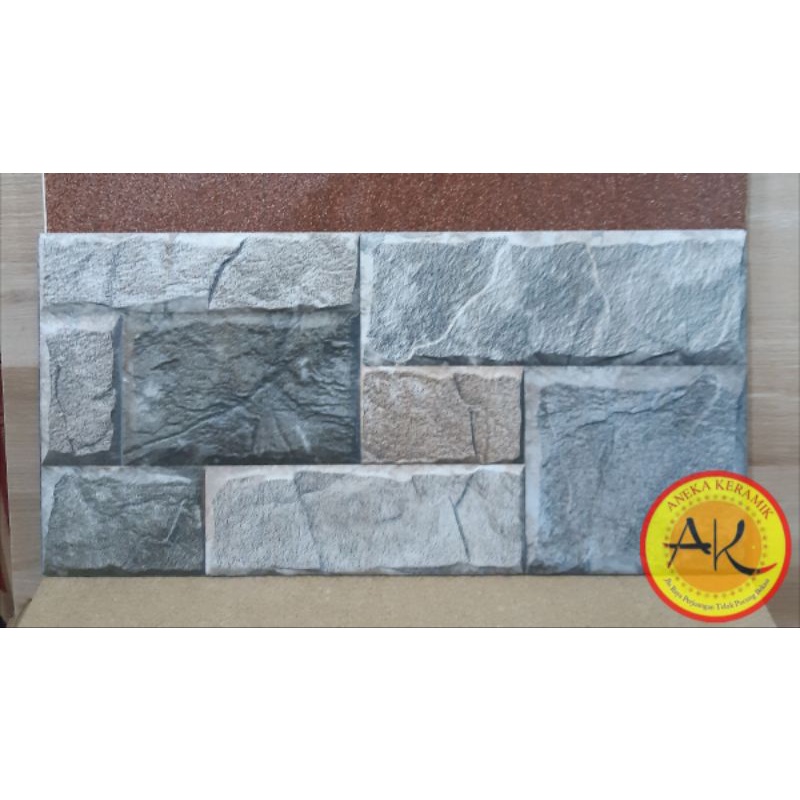 Jual Keramik Kasar Dinding Motif Batu Alam Timbul 20x40 Colloseum Stone ...