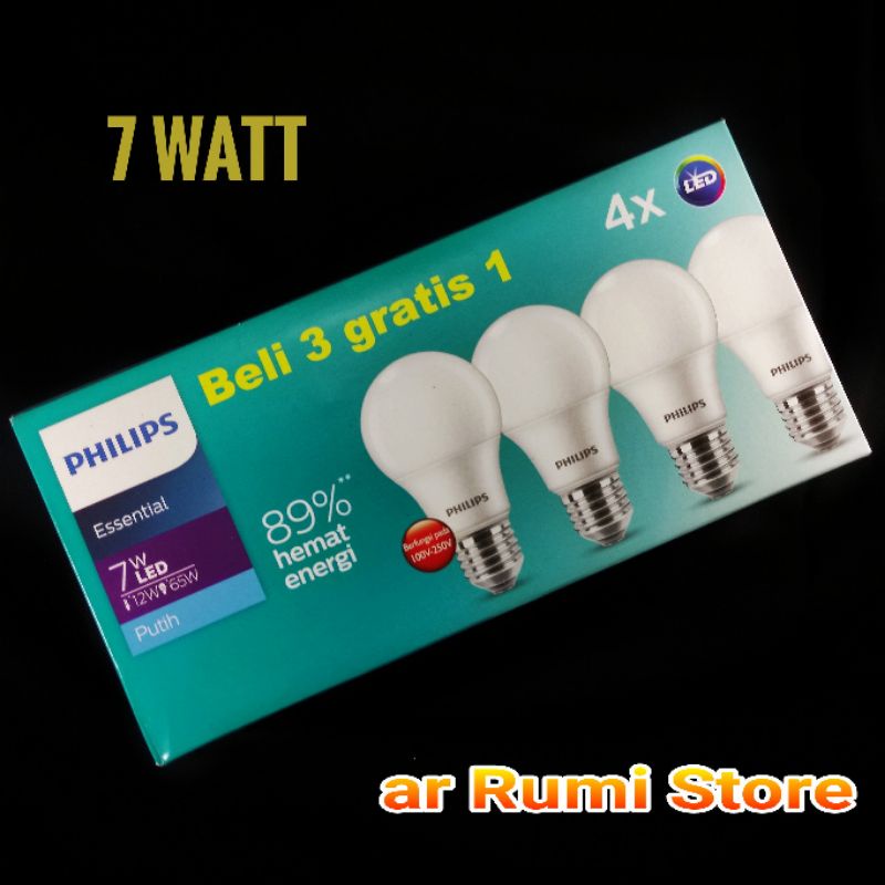 Jual Philips Lampu Led Essential Watt Putih Multipack Paket Isi Lampu Shopee Indonesia