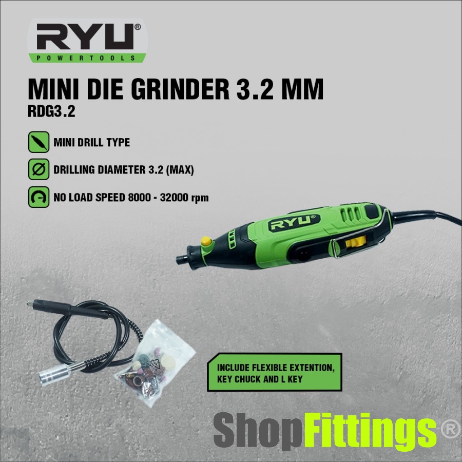 Jual RYU RDG 3.2 Mini Die Grinder Set Tuner Rotary Tool Grinda Tangan ...