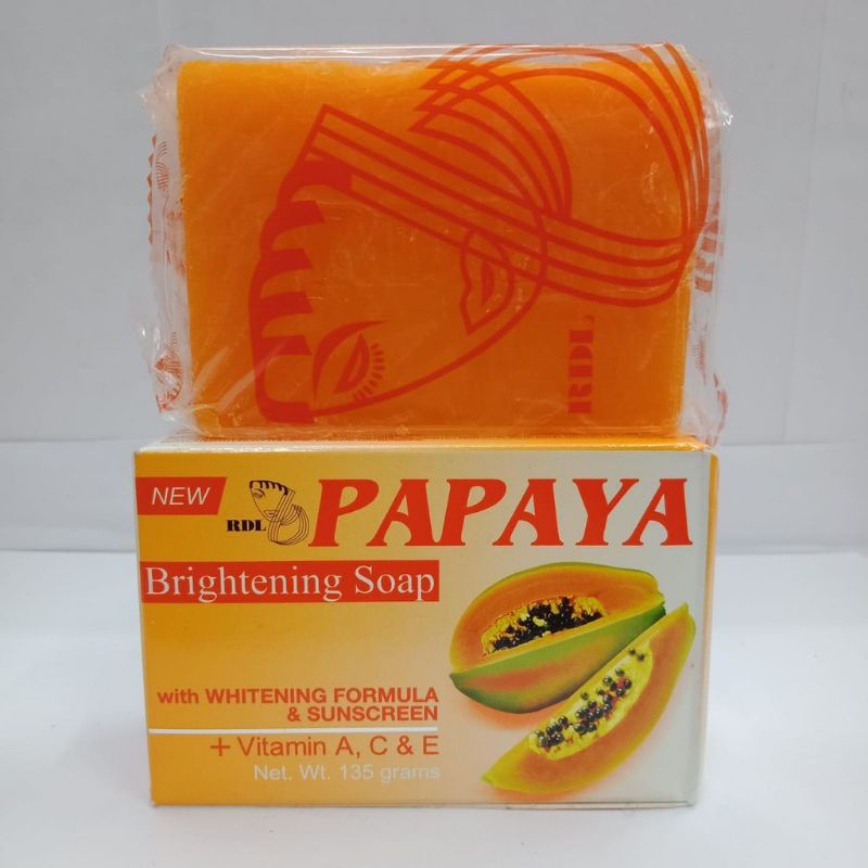 RDL PAPAYA BRIGHTENING SOAP 135 gr [Sabun Wajah] | SABUN PEPAYA WHITENING | SABUN PEPAYA RDL | SABUN RDL PAPAYA