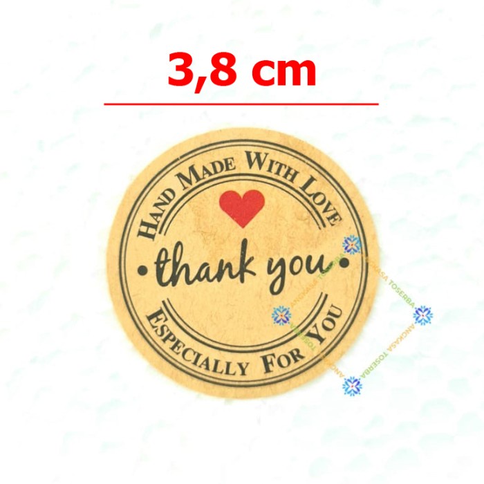 Jual Open DS] Sticker Label Thank You Stiker Kemasan Kado Kue Cake ...
