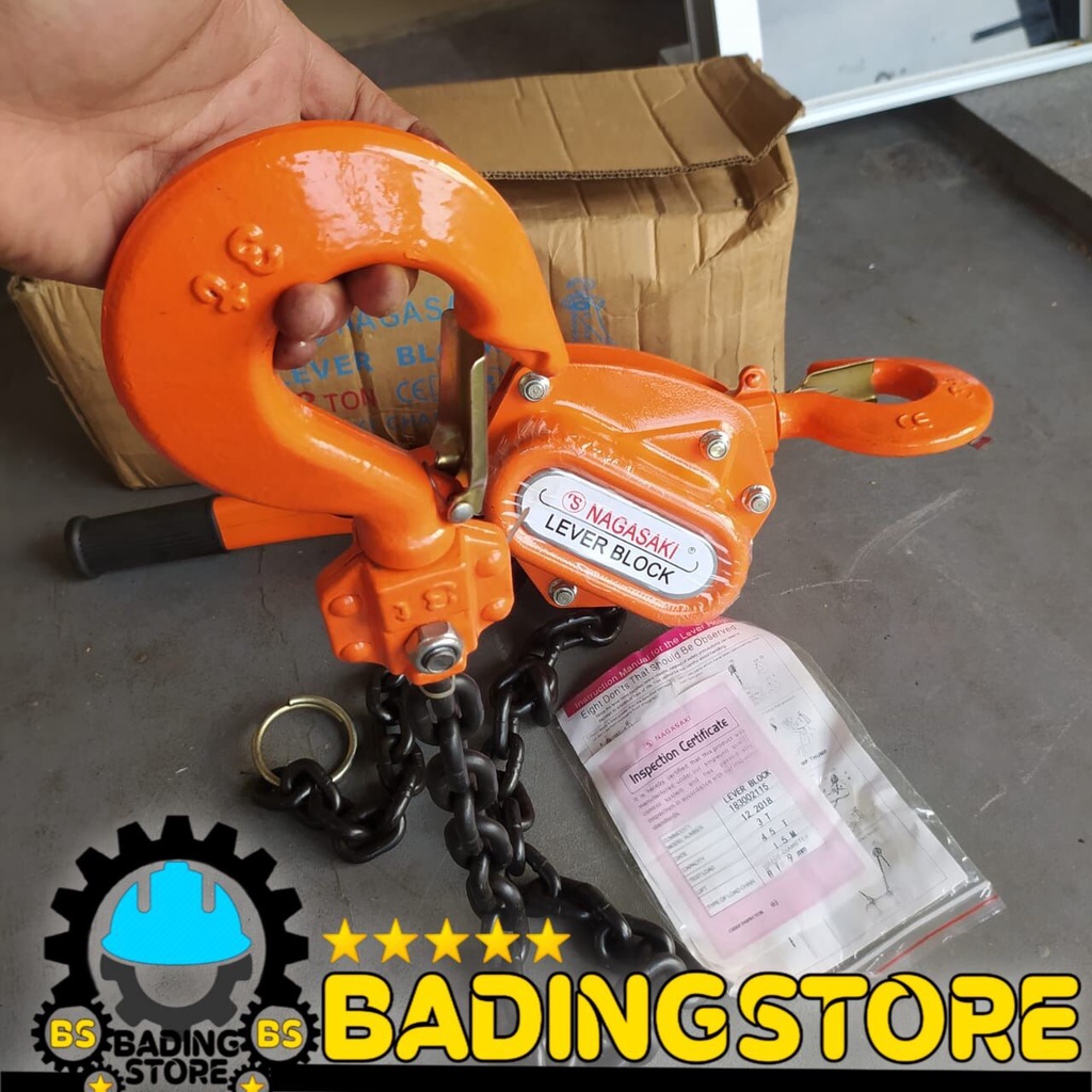 Jual NAGASAKI LEVER BLOCK 3 TON RANTAI 1,5 METER CHAIN BLOCK 3 TON