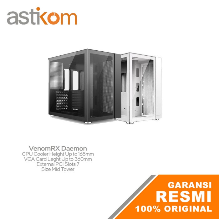 Jual Casing PC VenomRX Daemon ATX Mid Tower Casing Gaming Tempered ...