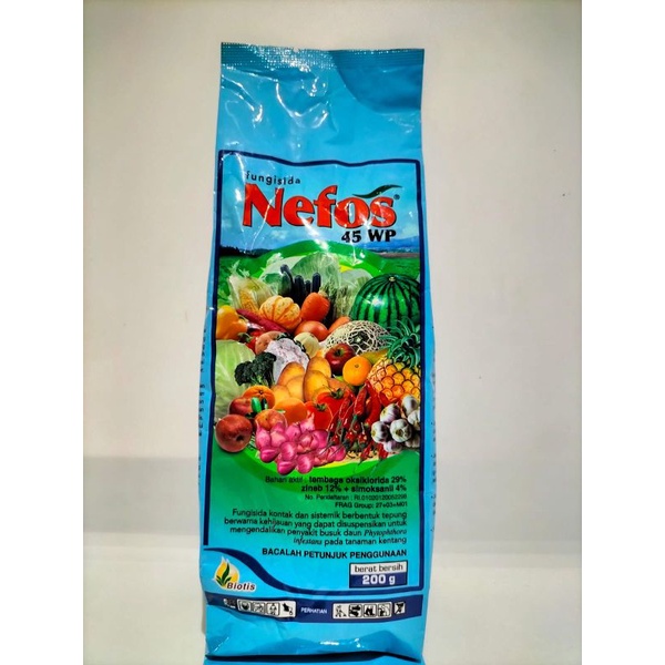 Jual Kemasan kecil NEFOS fungisida 45 WP 200 gr bakterisida sistemik 3 ...