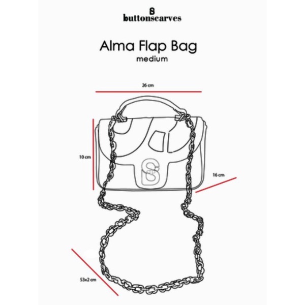 alma flap bag micro - apricot (micro) buttonscarves / preloved