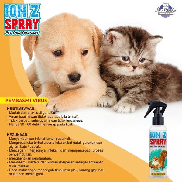 Jual ION Z Spray Pembasmi Jamur Scabies Virus Bakteri Hewan - 150 Ml ...