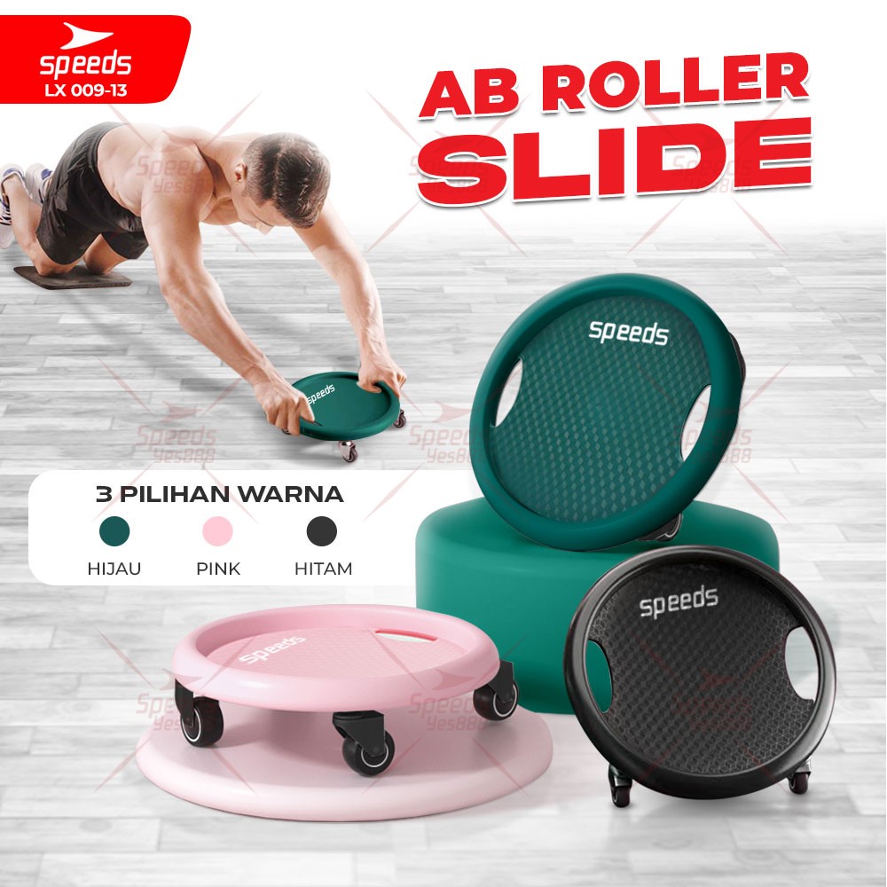 Jual SPEEDS Ab Wheel Abs Roller Slide Abdominal Roller Pull Rope Alat ...