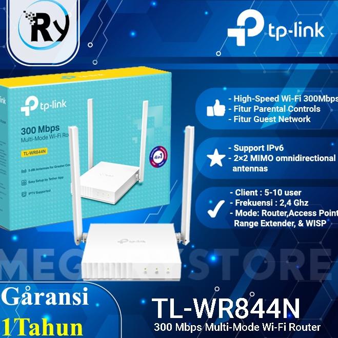 Jual TP-Link TL-WR844N 300 Mbps Multi-Mode Wi-Fi Router TPLink di