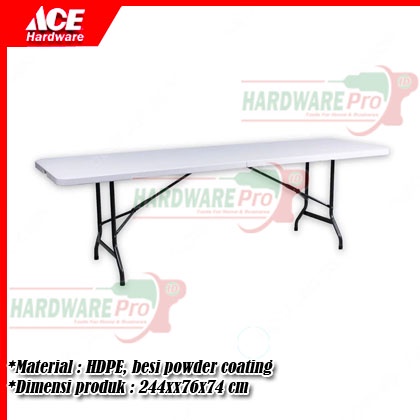 Jual Meja Lipat 244 Cm Meja Outdoor Krisbow Putih Original By Azko ...