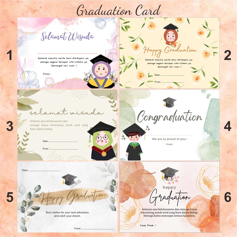 Jual KARTU UCAPAN GRADUATION WISUDA GRADUATE GIFT GREETING CARS 04 ...