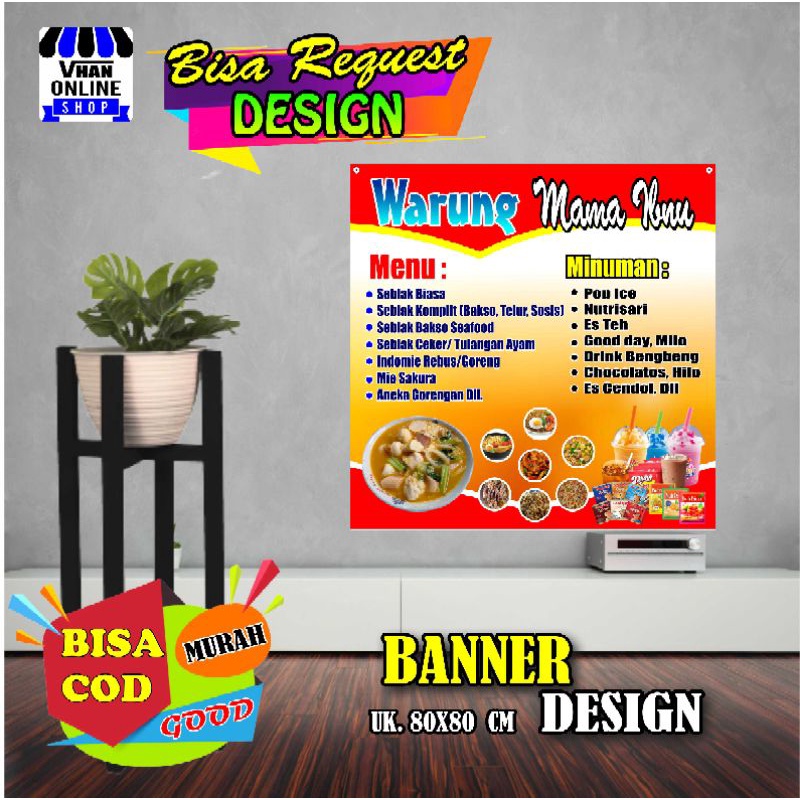 Jual Spanduk Banner Warung Jualan Makanan Dan Minuman, Warung Makan ...