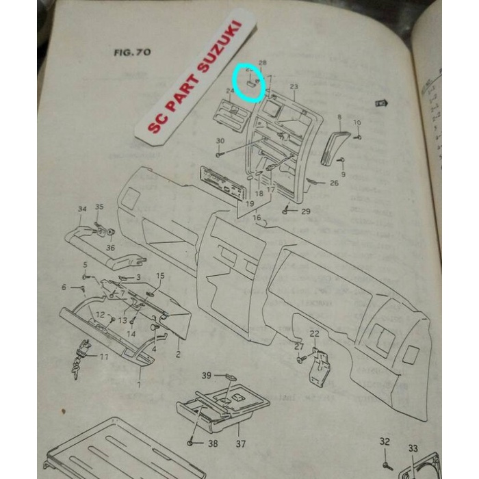 Jual Cap Tutup Baut Panel Tengah Dashboard Suzuki Jimny Katana. Murah